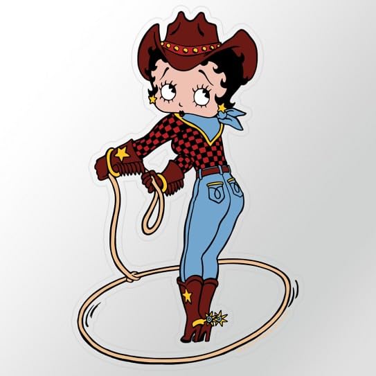 Amazon.com: CafePress Betty Boop Cowboy Rodeo Large Die Cut